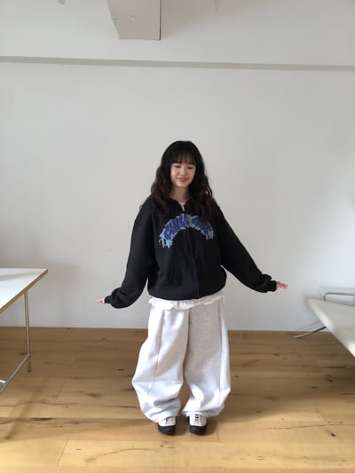 美式潑漆感 復古格紋 雙面連帽外套 - 2C14