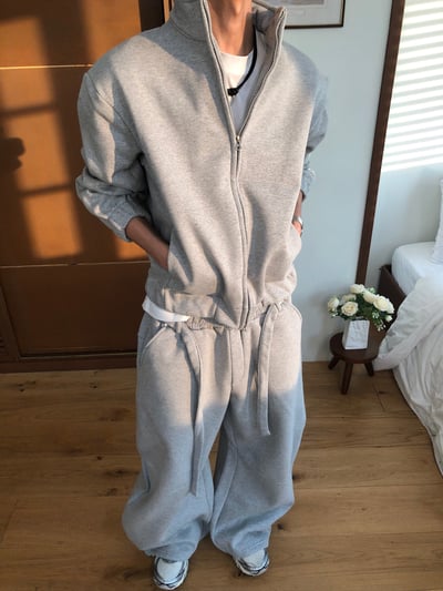 潮流版型霸主 立領短版 休閒 刷毛外套 (set-up) - 2C4