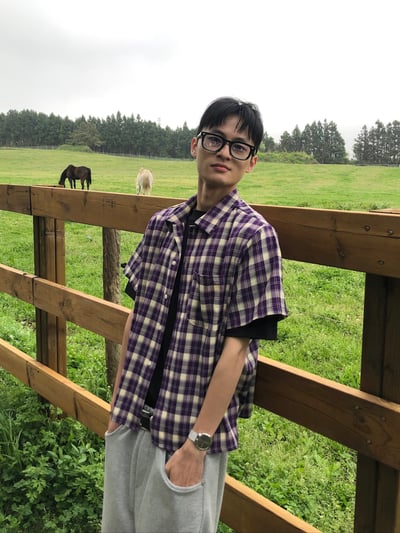 倫敦街頭 親膚涼感 短版 格紋 短袖襯衫 - 4C16