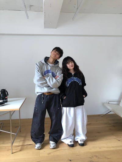 美式潑漆感 復古格紋 雙面連帽外套 - 2C3