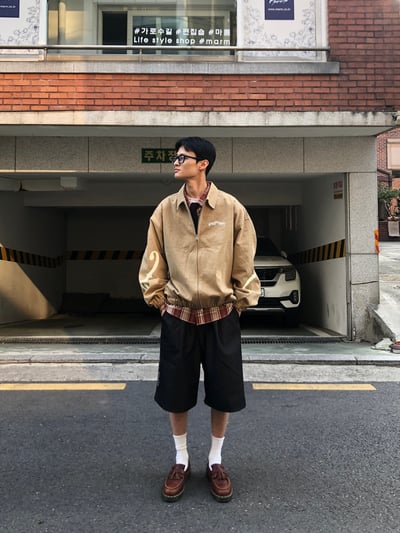 Rock & Roll 街頭噴漆 懷舊工業風  工裝夾克 - 3C13