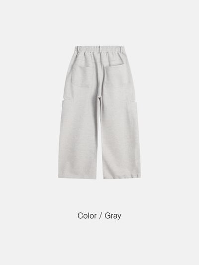 街頭休閒 極簡俐落 百搭 刷毛 寬版 工裝棉褲 - 2C18