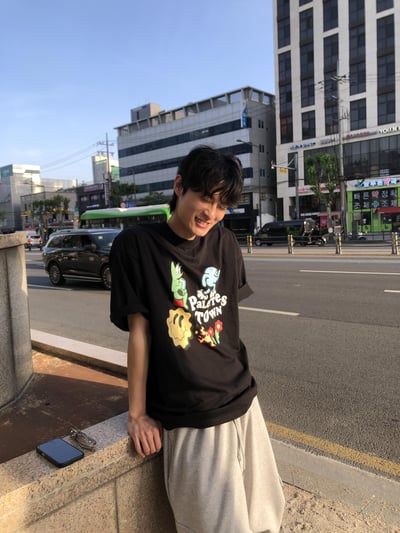 美式街頭彩繪 帥氣可愛風 寬版短袖 - 2C14