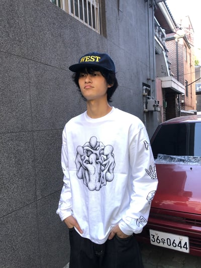 獨特街頭 印刷造型 微短版 薄長袖 - 3C2