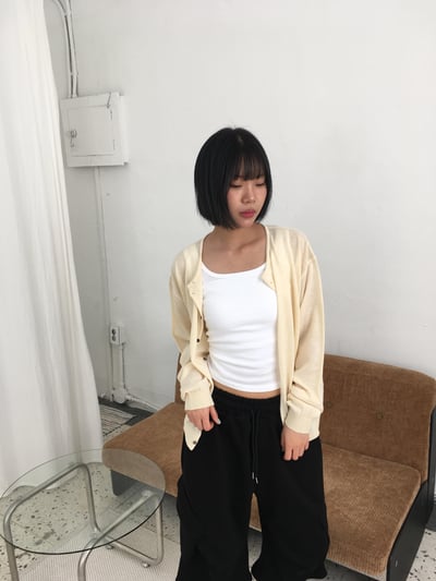 清涼夏季 高檔休閒 薄款開襟 短版 長袖 - 4C14