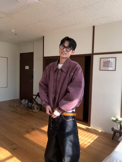 (6oz)倫敦時尚 復古水洗 卯釘 短版 羽絨外套 - 2C15