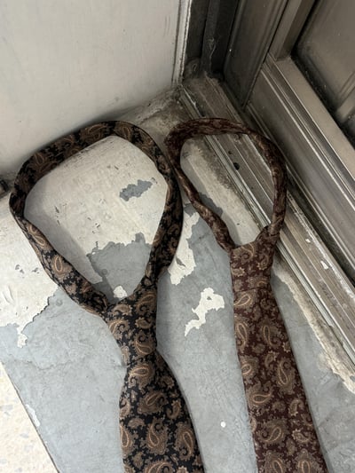 文藝復興 花雕紋 復古領帶 - 2C22