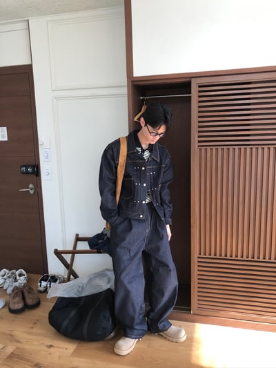 秋冬首選 卯釘細節 多層褶皺 短版 原牛外套 (set-up) - 2C13