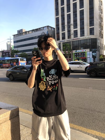 美式街頭彩繪 帥氣可愛風 寬版短袖 - 2C18