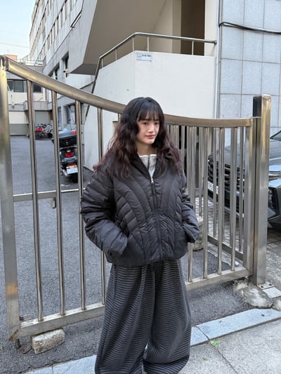 俐落曲線 輕量短版 羽絨外套 - 3C3