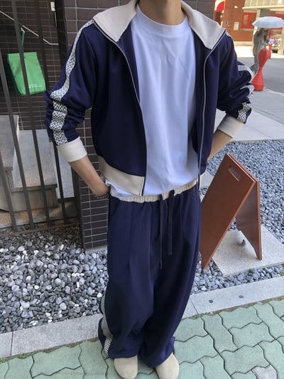 印地安格紋 文藝感 運動配色套裝 短版 外套 - 3C11