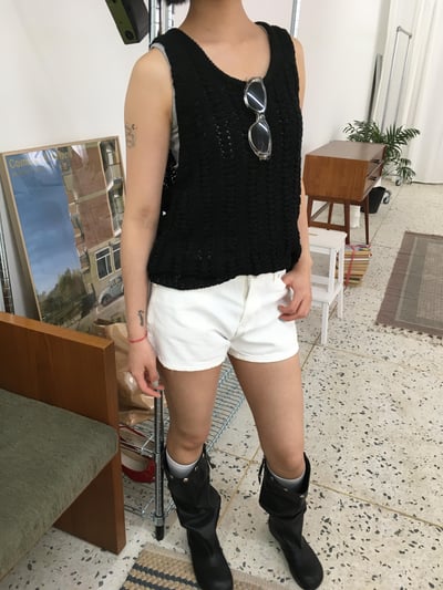 韓國潮流 微辣穿搭 簍空卯釘 超短褲 - 3C23