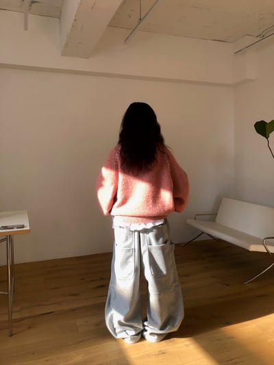 層疊口袋 降落傘 空氣棉 寬版棉褲 - 4C10