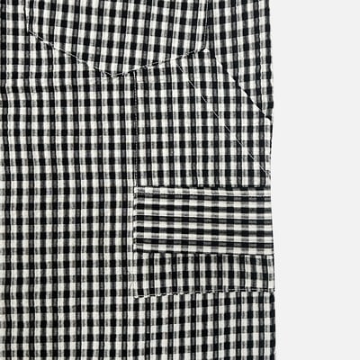 歐美街頭 經典格紋 百慕達 工裝 棉短褲 - 2C20