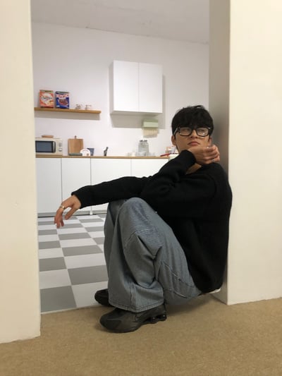 經典百搭 細條紋 修身顯高 牛仔寬褲 - 2C18