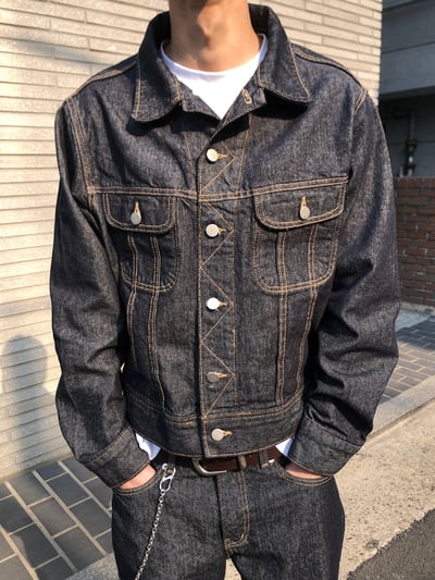 歐美 高街經典 特殊縫線 短版 牛仔夾克 (set - up) - 1C7
