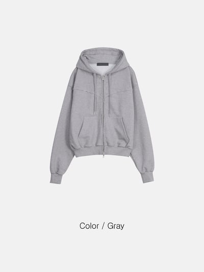 高級棉 銀河星形卯釘 指套 短版 連帽外套 - 3C23