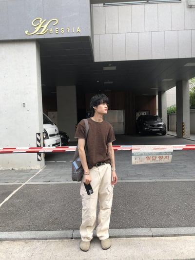 夏季針織 極簡風 經典配色 短版 短袖 上衣 - 6C15