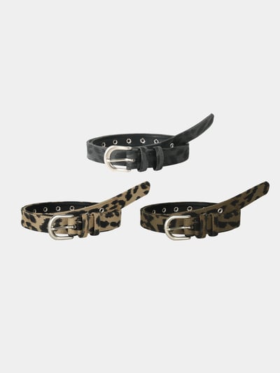 穿搭必備 萬能百搭 豹紋皮帶 - 3C19
