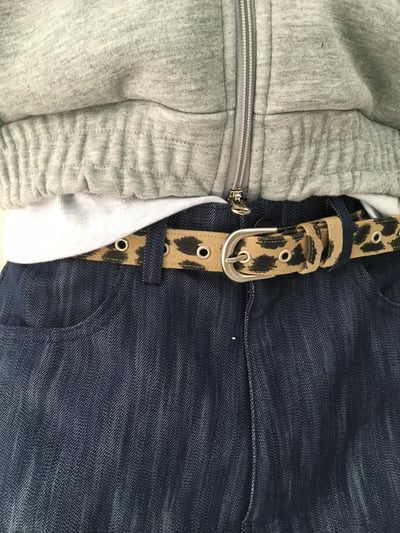 穿搭必備 萬能百搭 豹紋皮帶 - 3C8