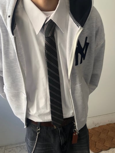 斯文辦公人 經典配色 窄版 條紋 領帶 - 2C8