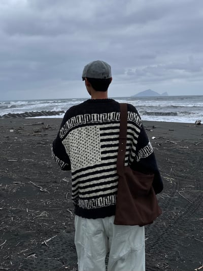 (黑色現貨)USA Star 厚針織 開襟外套 - 2C3