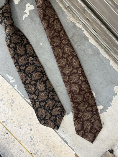 文藝復興 花雕紋 復古領帶 - 2C25