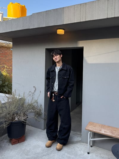 文藝鈕扣 微短版 機車飆仔 牛仔外套 (set-up) - 2C11