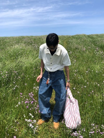 漢南洞 高檔幹練 圈紗針織 短版 開襟衫 - 6C21