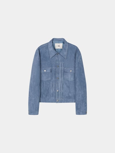 歐美經典款 美拉德 麂皮 微短版 皮夾克 - 4C21