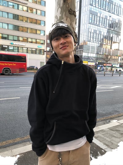 獨特配色 運動風 刷毛 帽T - 4C14