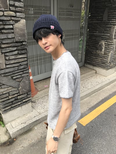 夏季針織 極簡風 經典配色 短版 短袖 上衣 - 6C9