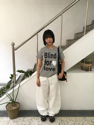 韓女經典氛圍 局部細節點綴 彎刀寬版 長褲 - 3C20