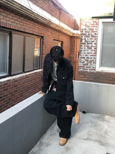 文藝鈕扣 微短版 機車飆仔 牛仔外套 (set-up) - 2C15