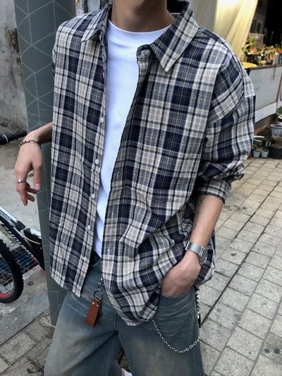 名古屋 懷舊日式街頭 格紋 襯衫 - 2C2