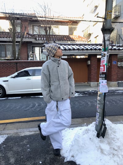 高檔系列 馬海毛 短版 立領 大衣 - 2C22