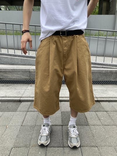 (棕色M 現貨) 經典復古 80s 百慕達 7分短褲 - 3C2