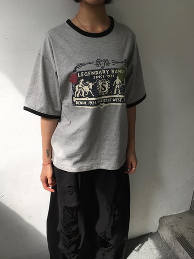 西部牛仔 復古王者 配色細節 短版 短袖 - 3C6