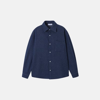 現代摩登 春季格紋 牛仔 襯衫夾克 - 2C16