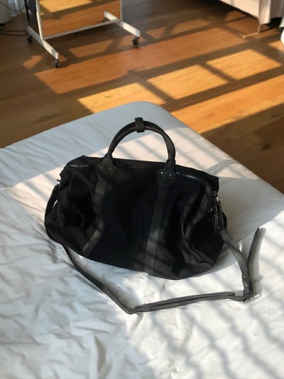 高質感 帆布皮革 大容量 旅行包 - 2C9