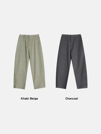 ASH 街頭休閒 特殊曲線 長版 寬褲 - 2C21