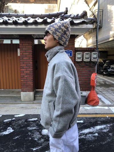 高檔系列 馬海毛 短版 立領 大衣 - 2C5