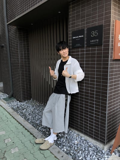 側邊迷彩 不收邊感 百慕達 寬版 短棉褲 - 3C13