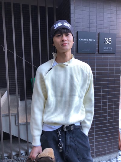 半高領 側邊拉鍊 修身短版 高檔毛衣 - 4C1