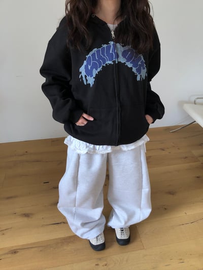 美式潑漆感 復古格紋 雙面連帽外套 - 2C6