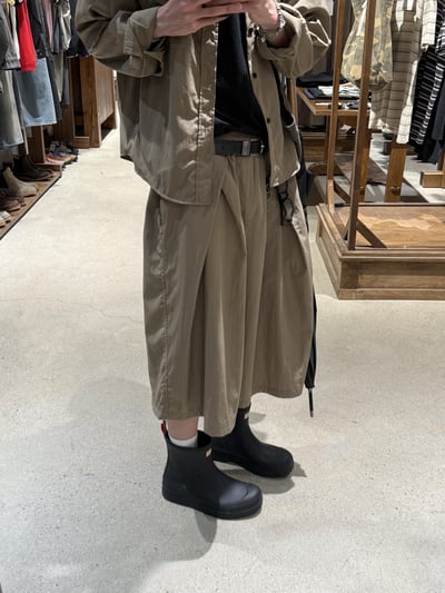 夏季涼感 尼龍材質 斜線抓皺 鬆弛感 8分褲 套裝 - 3C1