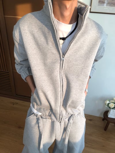 潮流版型霸主 立領短版 休閒 刷毛外套 (set-up) - 2C14