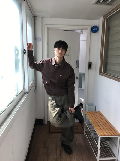 歐美經典款 雙口袋 微短版 牛津夾克 - 3C12