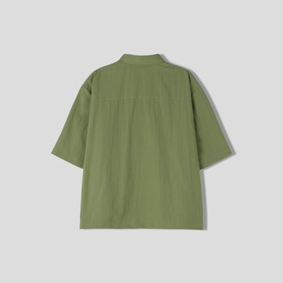 工作雙口袋 繫帶襯衫 - 6C9