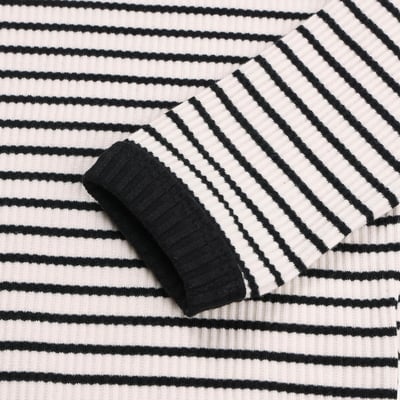 經典條紋 亨利領 修身版型 翻領 貼身 長袖 - 3C20